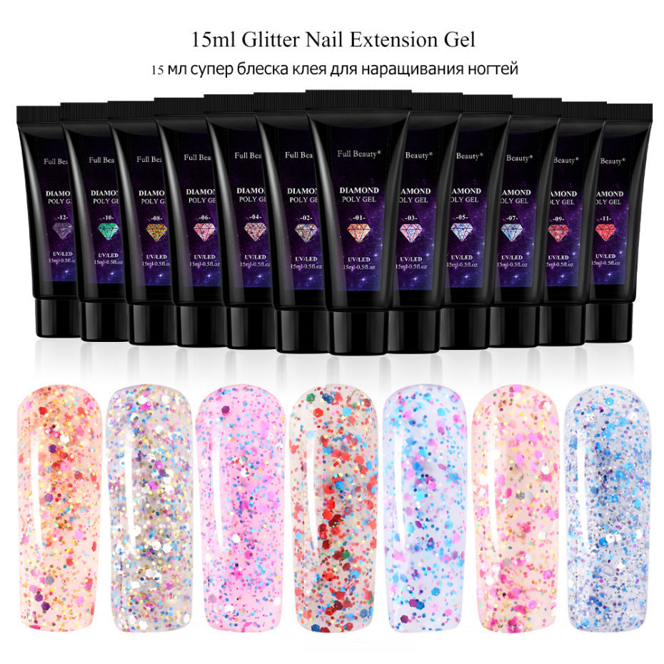 New Glitter Nail Art Crystal Extension Glue - Nordic Beauty