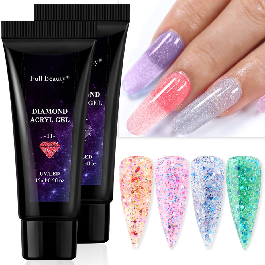 New Glitter Nail Art Crystal Extension Glue - Nordic Beauty