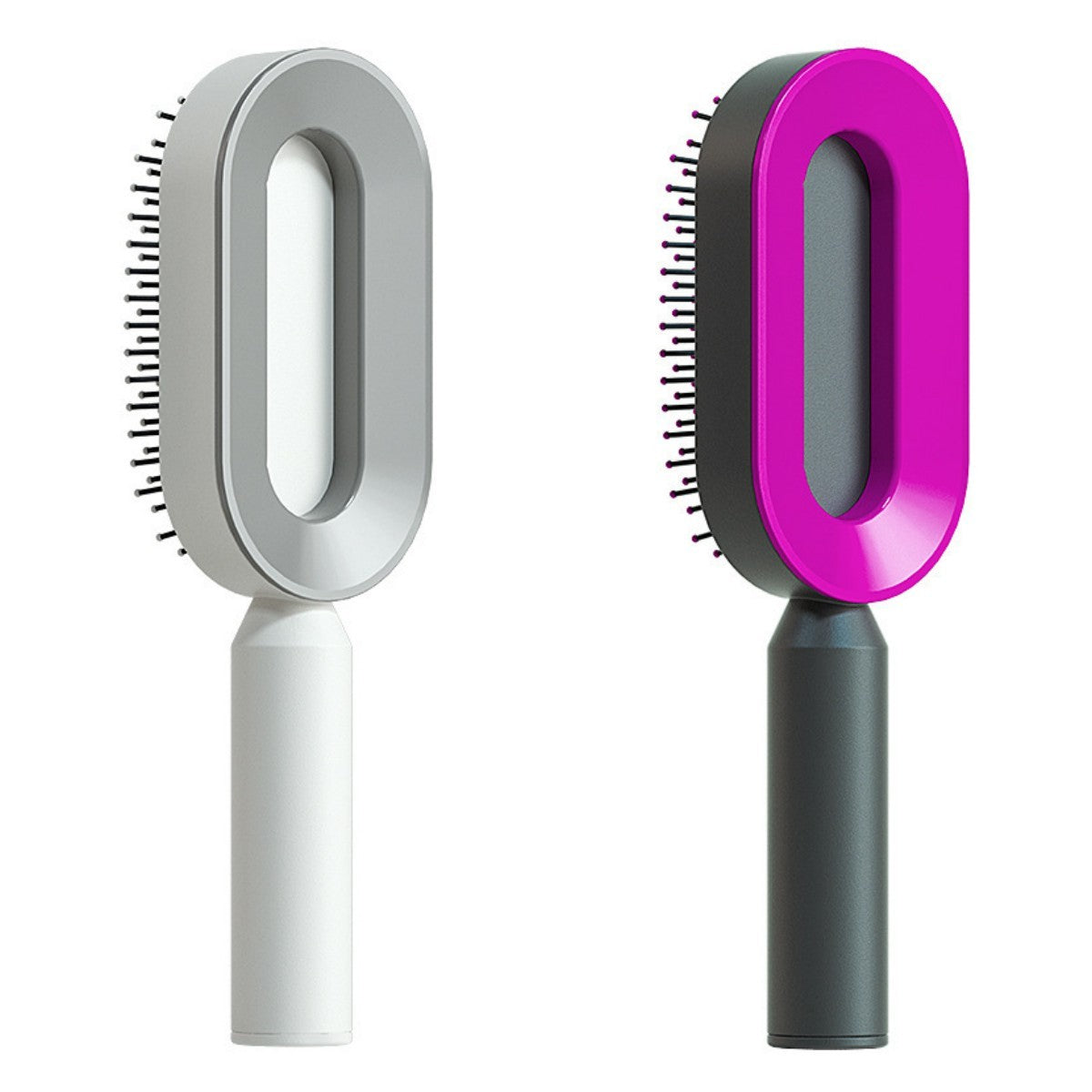 Self Cleaning Hair Brush For Women One-key Cleaning Hair Loss Airbag Massage Scalp Comb Anti-Static Hairbrush - Nordic Beauty