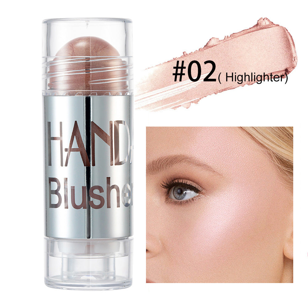 Cheek Blusher Shimmer Blush Stick Face Makeup Highlighter Bronzer Contour Cream Long-lasting Facial Make Up Cosmetics - Nordic Beauty