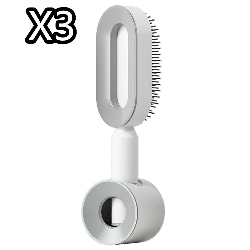 Self Cleaning Hair Brush For Women One-key Cleaning Hair Loss Airbag Massage Scalp Comb Anti-Static Hairbrush - Nordic Beauty