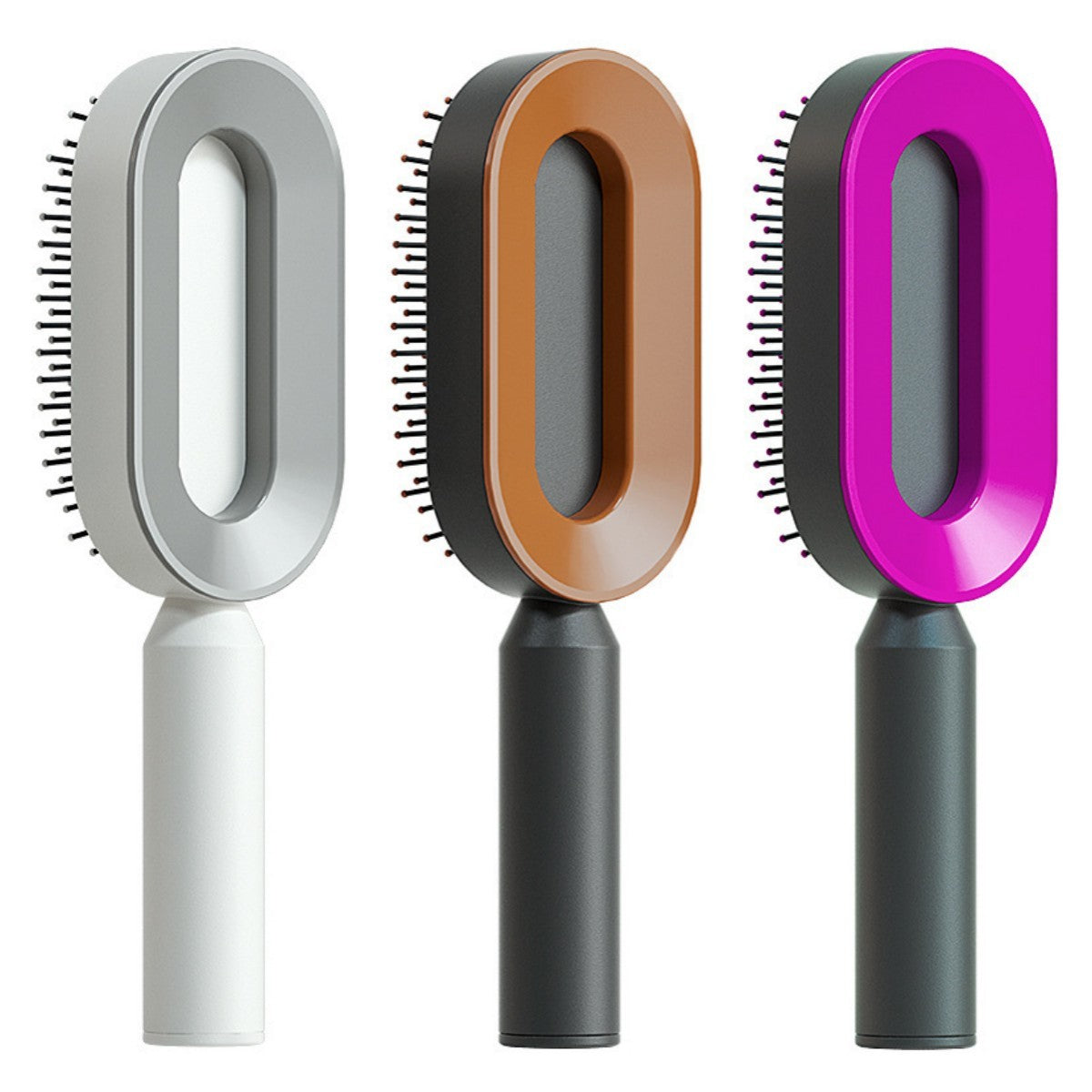 Self Cleaning Hair Brush For Women One-key Cleaning Hair Loss Airbag Massage Scalp Comb Anti-Static Hairbrush - Nordic Beauty