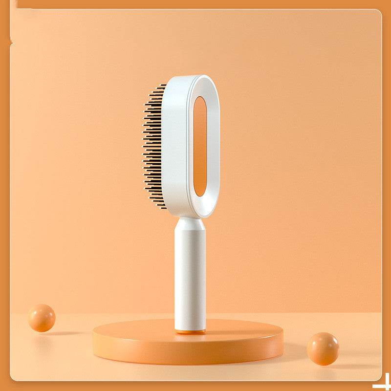 Self Cleaning Hair Brush For Women One-key Cleaning Hair Loss Airbag Massage Scalp Comb Anti-Static Hairbrush - Nordic Beauty