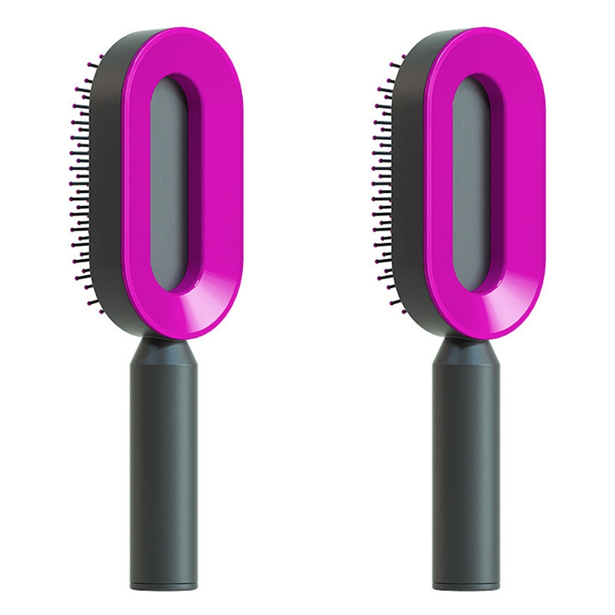 Self Cleaning Hair Brush For Women One-key Cleaning Hair Loss Airbag Massage Scalp Comb Anti-Static Hairbrush - Nordic Beauty