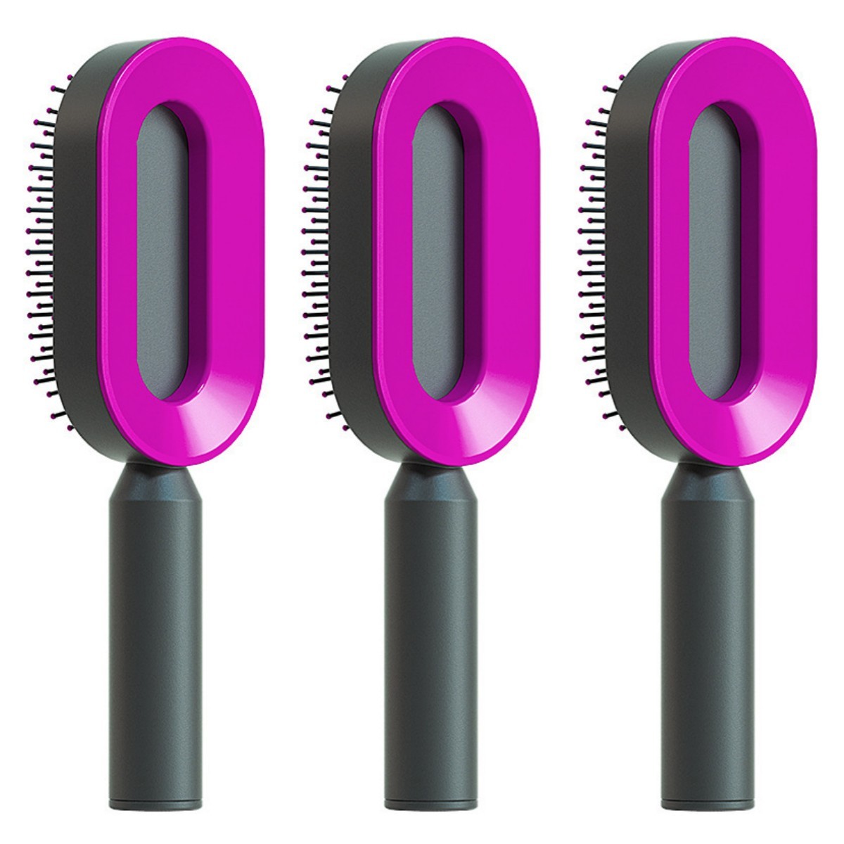 Self Cleaning Hair Brush For Women One-key Cleaning Hair Loss Airbag Massage Scalp Comb Anti-Static Hairbrush - Nordic Beauty