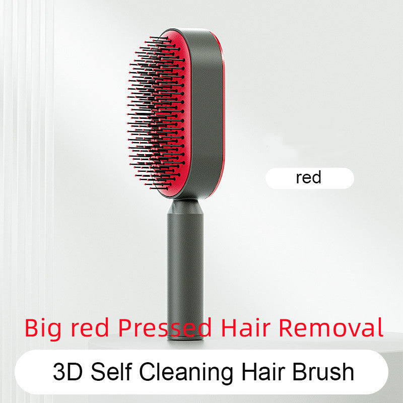 Self Cleaning Hair Brush For Women One-key Cleaning Hair Loss Airbag Massage Scalp Comb Anti-Static Hairbrush - Nordic Beauty