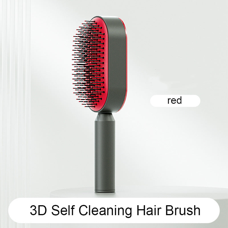 Self Cleaning Hair Brush For Women One-key Cleaning Hair Loss Airbag Massage Scalp Comb Anti-Static Hairbrush - Nordic Beauty