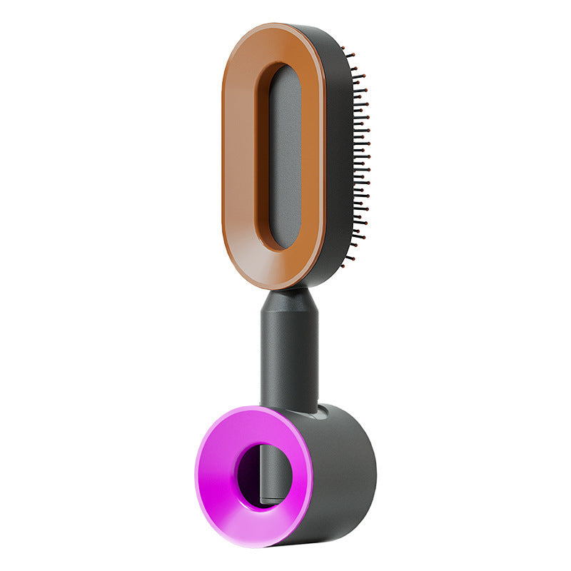 Self Cleaning Hair Brush For Women One-key Cleaning Hair Loss Airbag Massage Scalp Comb Anti-Static Hairbrush - Nordic Beauty